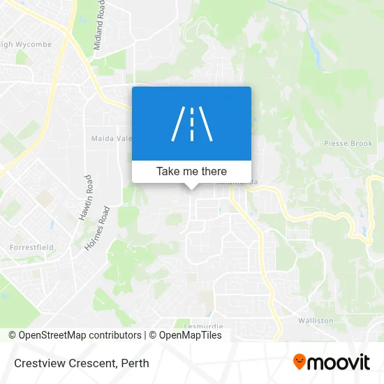 Mapa Crestview Crescent