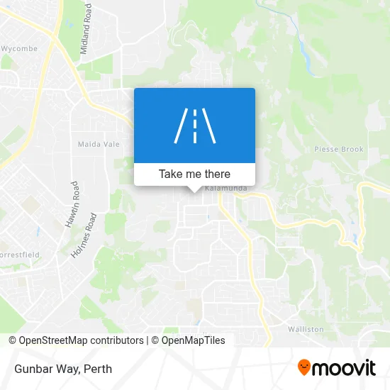 Mapa Gunbar Way