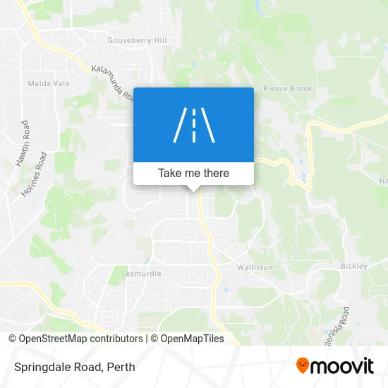 Mapa Springdale Road