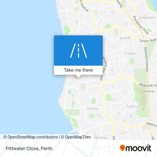 Pittwater Close map