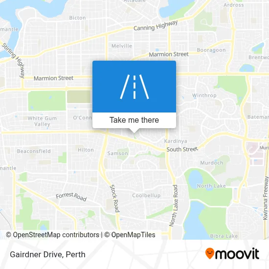 Mapa Gairdner Drive