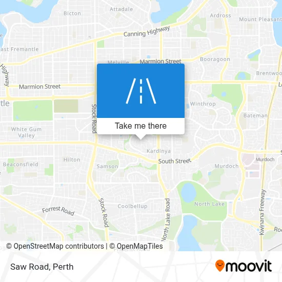 Mapa Saw Road