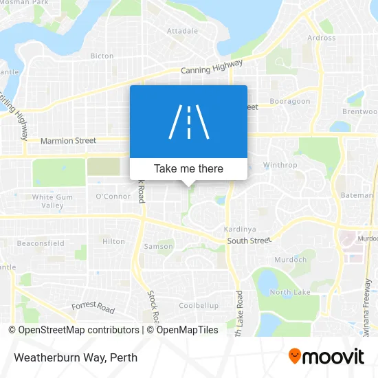 Mapa Weatherburn Way