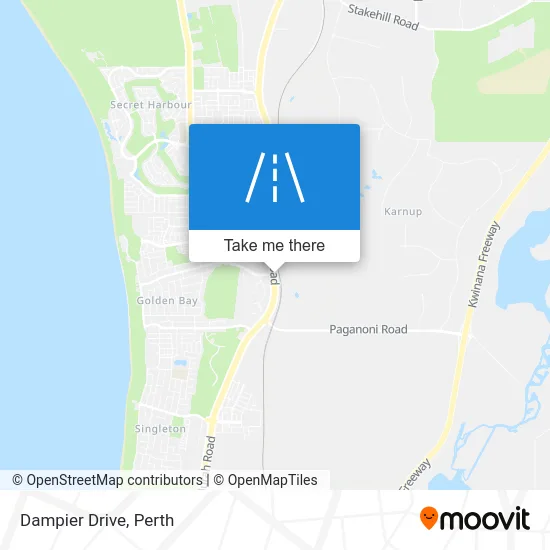 Mapa Dampier Drive