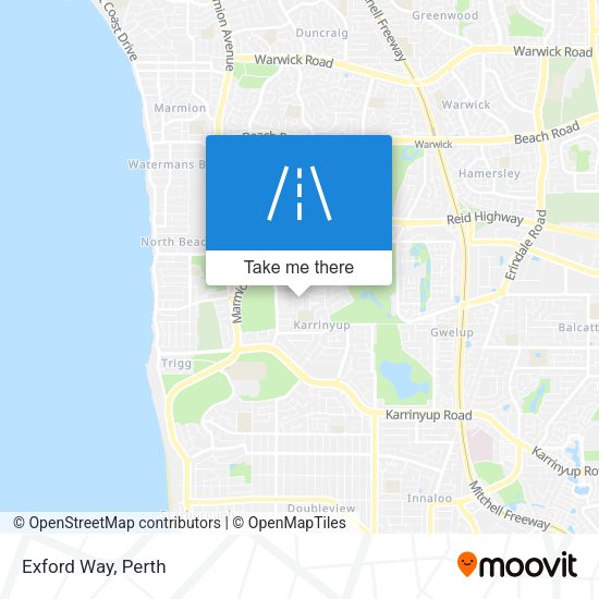 Exford Way map