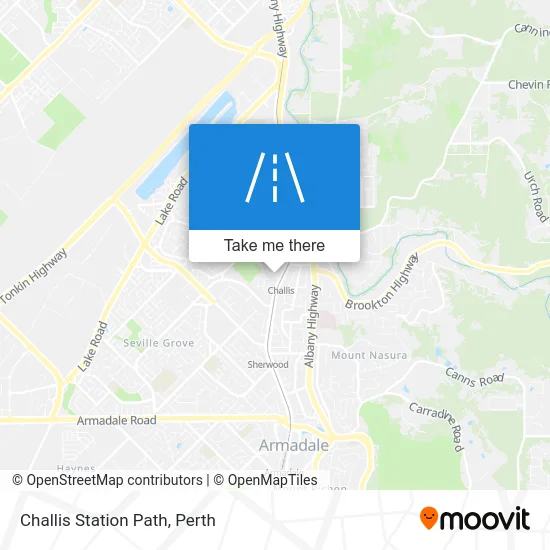 Mapa Challis Station Path