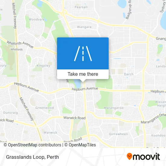 Mapa Grasslands Loop