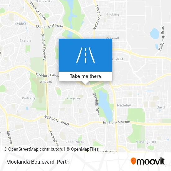 Mapa Moolanda Boulevard