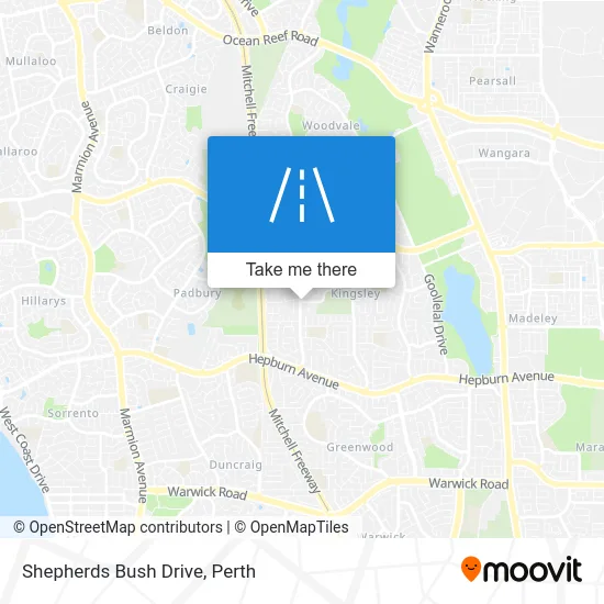 Mapa Shepherds Bush Drive