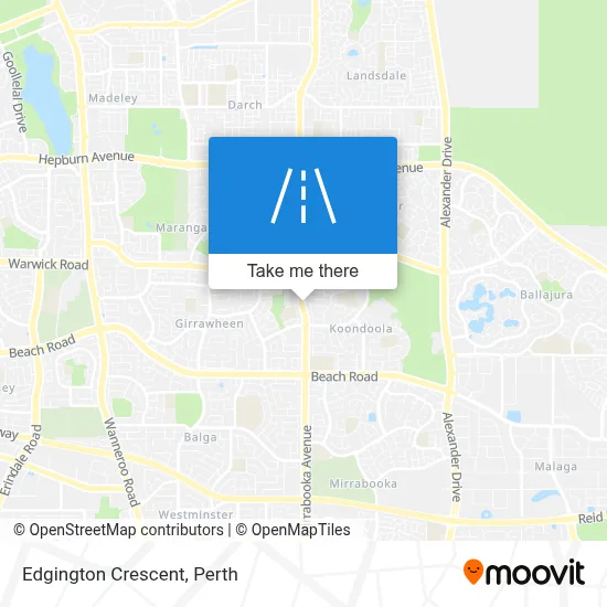 Mapa Edgington Crescent