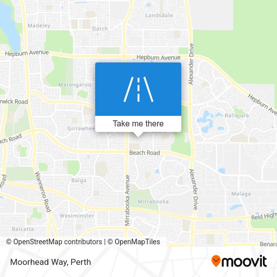 Moorhead Way map