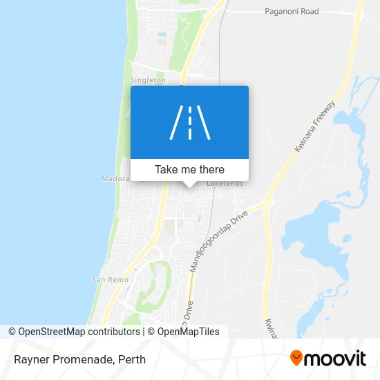 Mapa Rayner Promenade