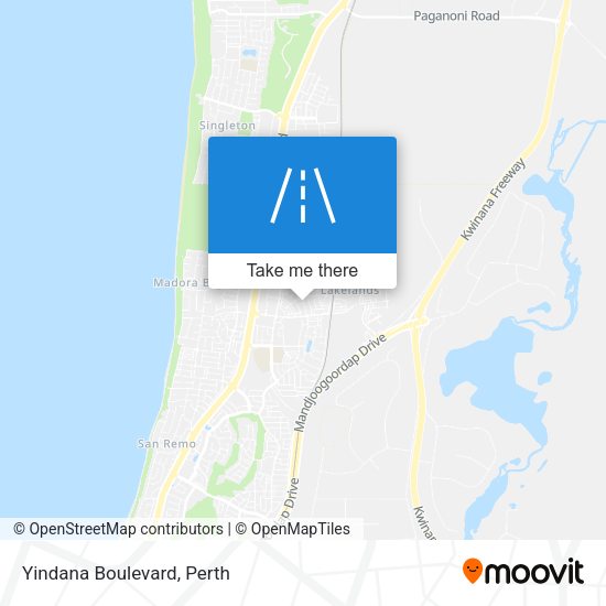 Yindana Boulevard map