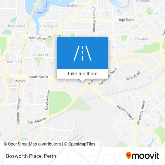 Leeming Perth Map How to get to Bosworth Place, Leeming by bus or train?