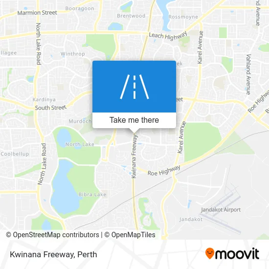 Mapa Kwinana Freeway