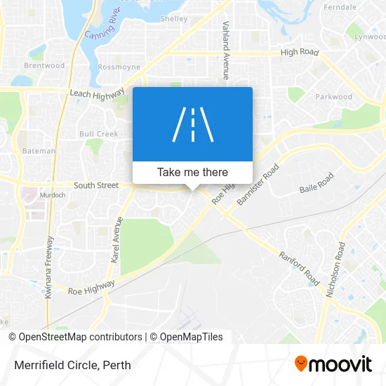 Mapa Merrifield Circle