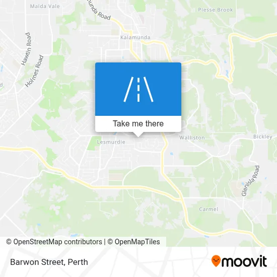 Mapa Barwon Street