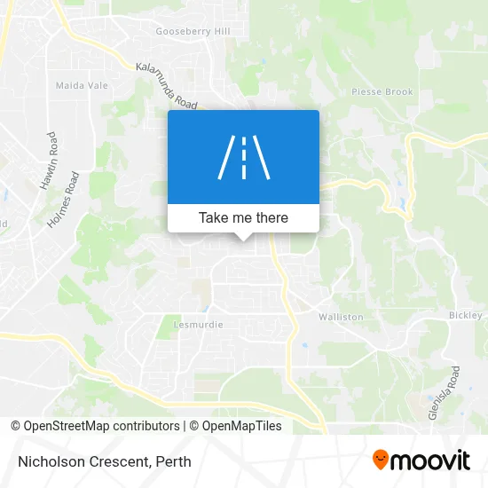 Mapa Nicholson Crescent