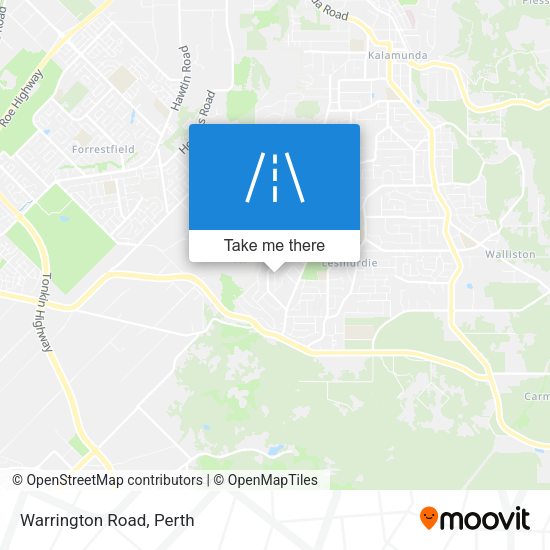 Warrington Road map