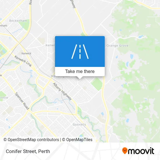 Mapa Conifer Street
