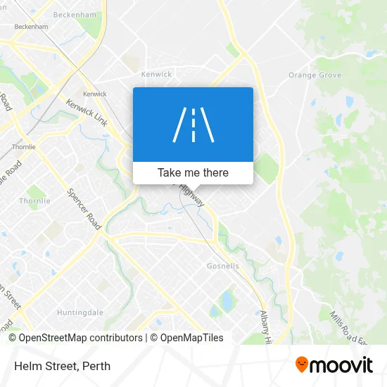 Mapa Helm Street