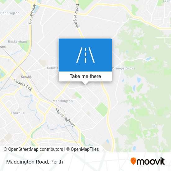 Maddington Road map