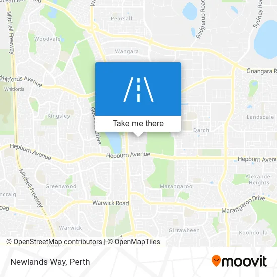 Mapa Newlands Way