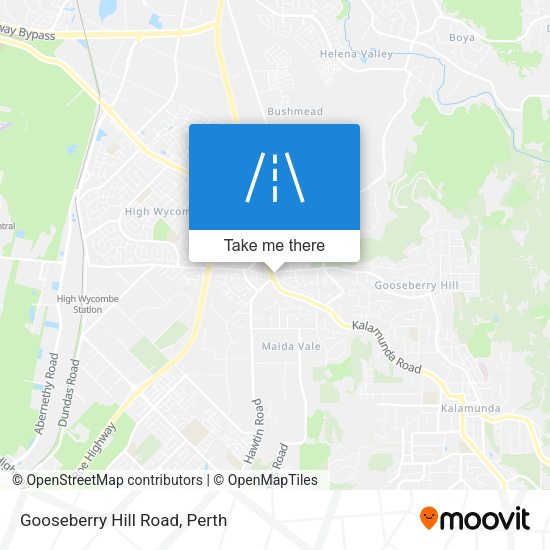 Gooseberry Hill Road map