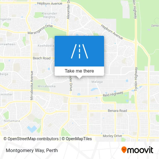 Mapa Montgomery Way