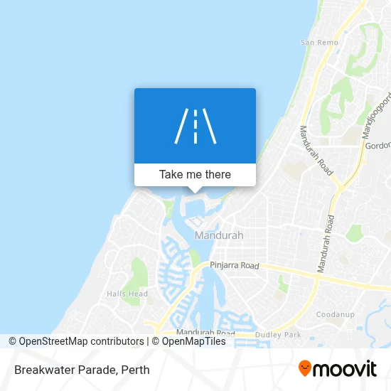 Mapa Breakwater Parade