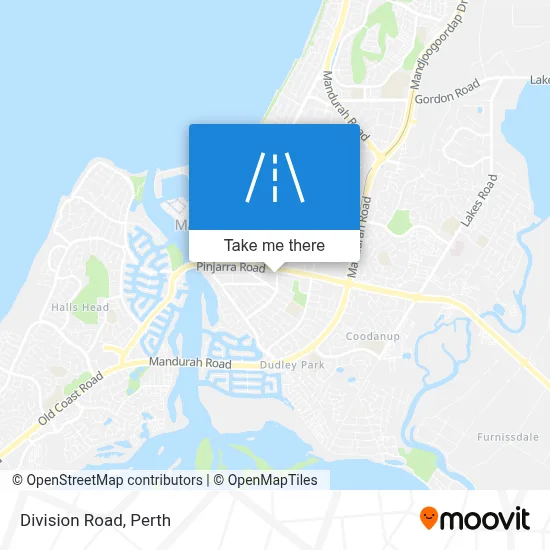 Mapa Division Road