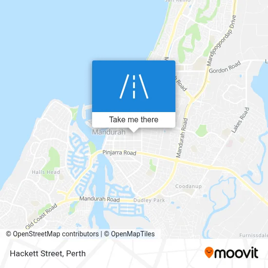 Mapa Hackett Street