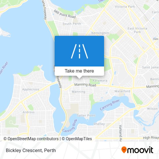 Bickley Crescent map