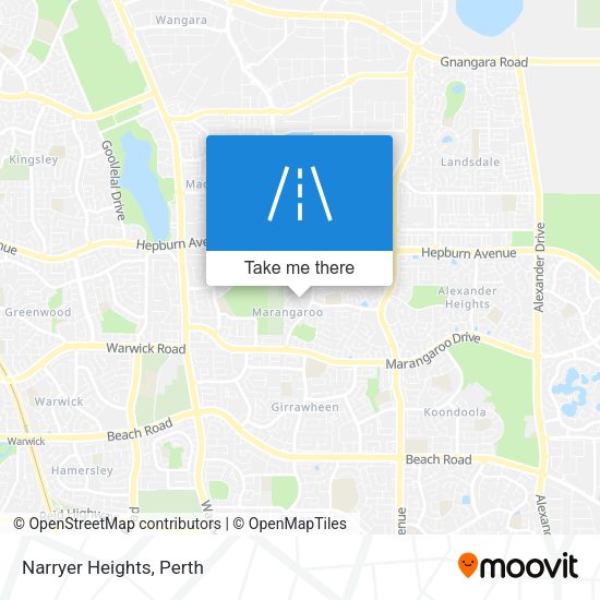 Narryer Heights map