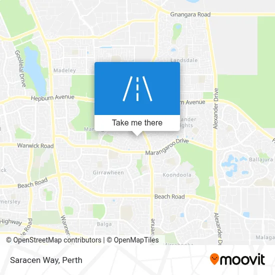 Mapa Saracen Way