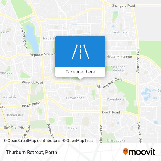 Thurburn Retreat map