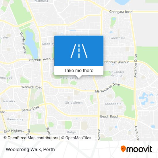 Woolerong Walk map