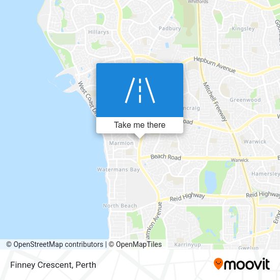 Finney Crescent map