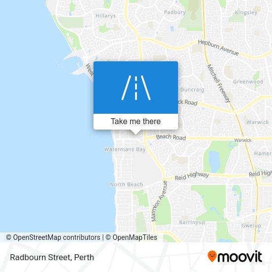 Radbourn Street map