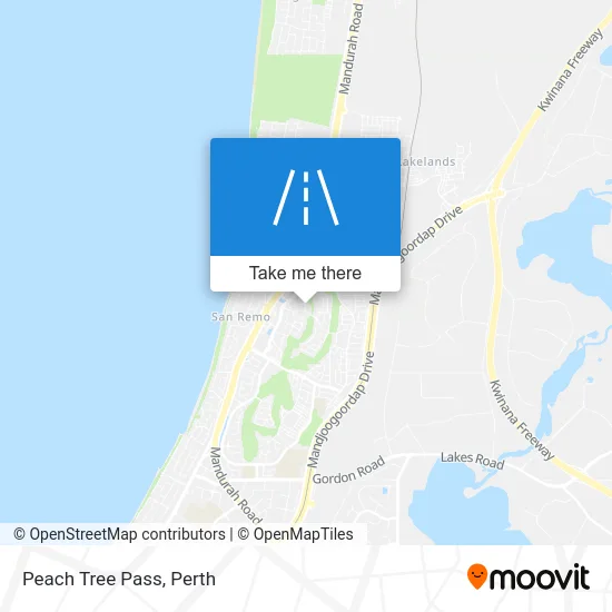 Mapa Peach Tree Pass