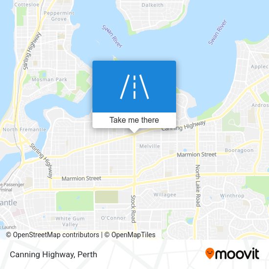Canning Highway map