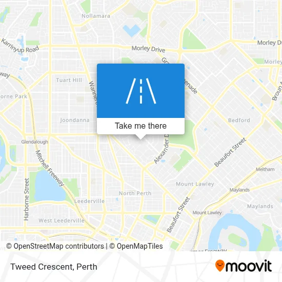 Mapa Tweed Crescent