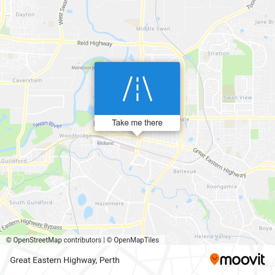 Great Eastern Highway map