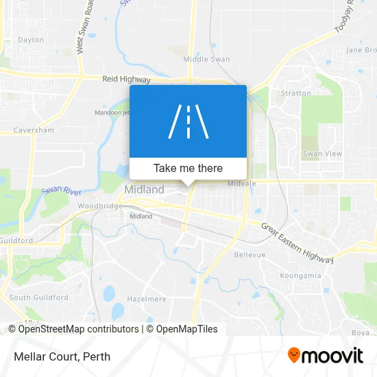 Mapa Mellar Court