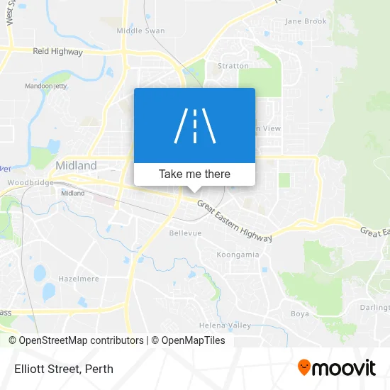 Mapa Elliott Street