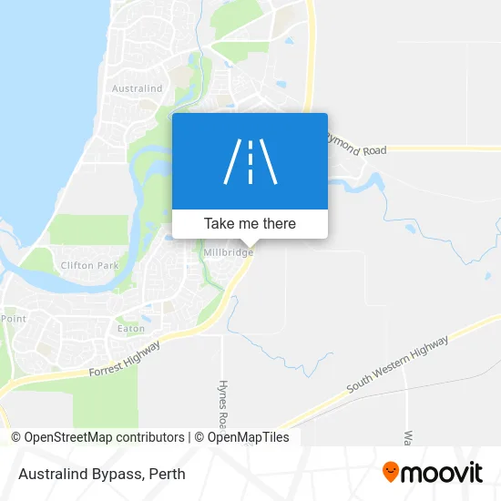 Mapa Australind Bypass