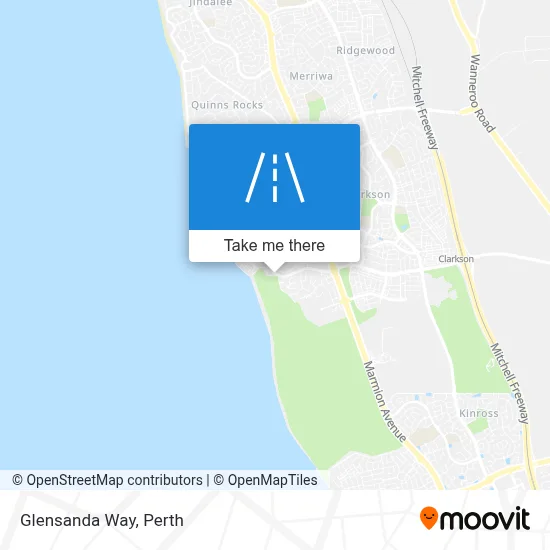 Mapa Glensanda Way