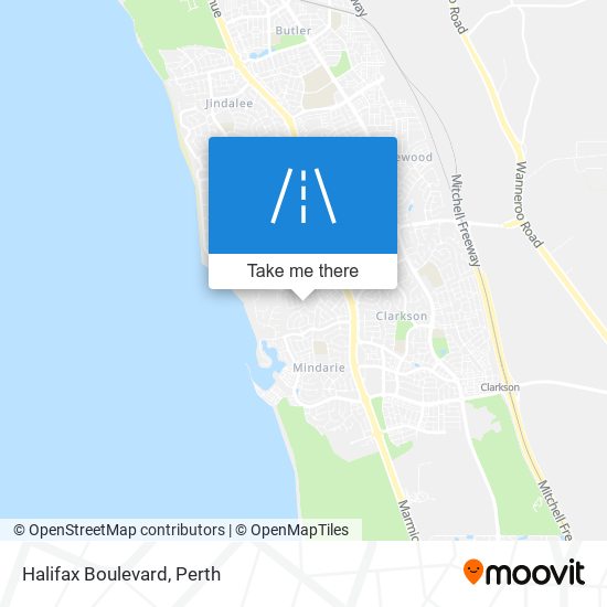 Mapa Halifax Boulevard