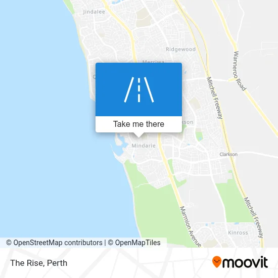 Perth Mapa ¿Cómo llegar a The Rise, Mindarie en autobús o tren?
