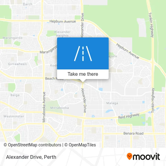 Mapa Alexander Drive